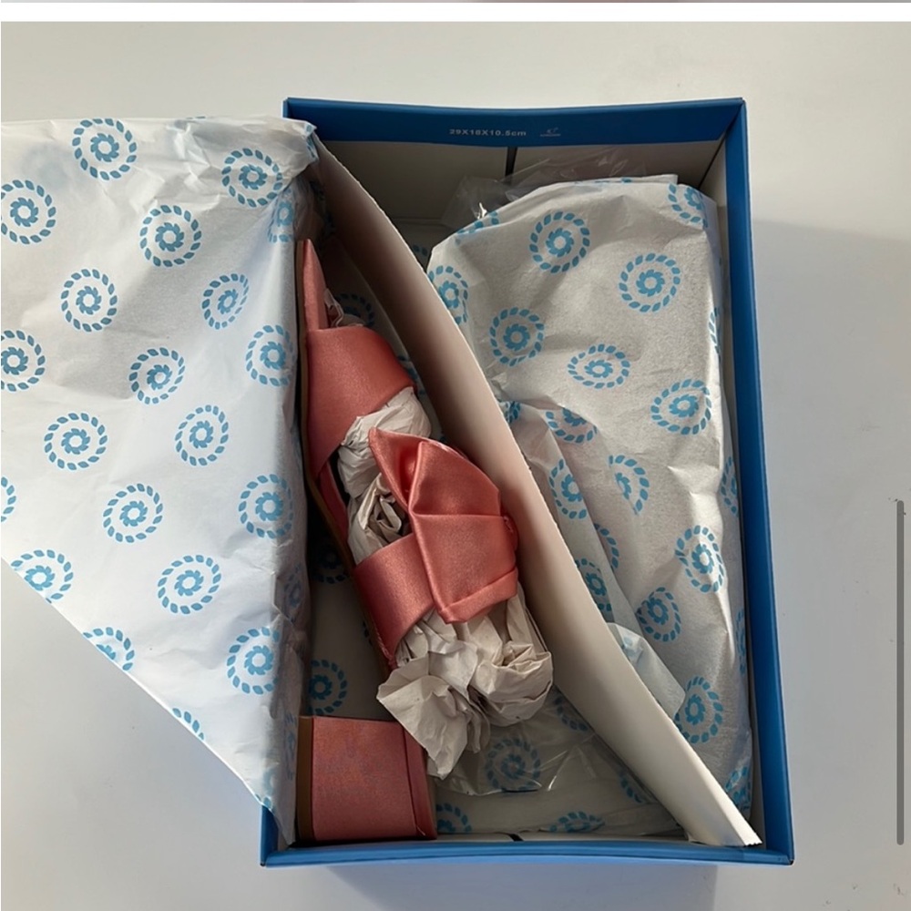 Jack Rogers Pink Satin Bow Sandals - Picture 4 of 5